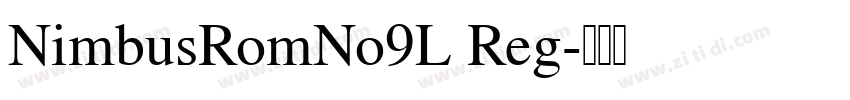 NimbusRomNo9L Reg字体转换